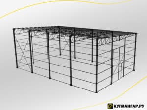 Быстровозводимый металлический ангар А-11