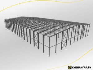 Быстровозводимый металлический ангар А-14