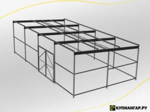 Прямостенный металлический ангар А-18