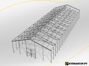 Металлический быстровозводимый ангар А-7