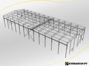 Металлический быстровозводимый ангар А-9